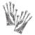 Handschuhe Alien, silber mit langen dicken Fingern