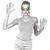 Handschuhe Alien, silber mit langen dicken Fingern Bild 3