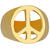 Ring Peace-Symbol, gold