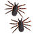 Deko Spinnen, beflockte Taranteln, 10 cm, 2 Stck