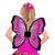 Flügel Glitzer Schmetterling, lila, 50x50 cm Bild 3