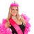 Diadem mit Marabou-Besatz, pink Bild 2