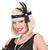 NEU Stirnband Charleston, mit Pailletten und Federn, schwarz Bild 2