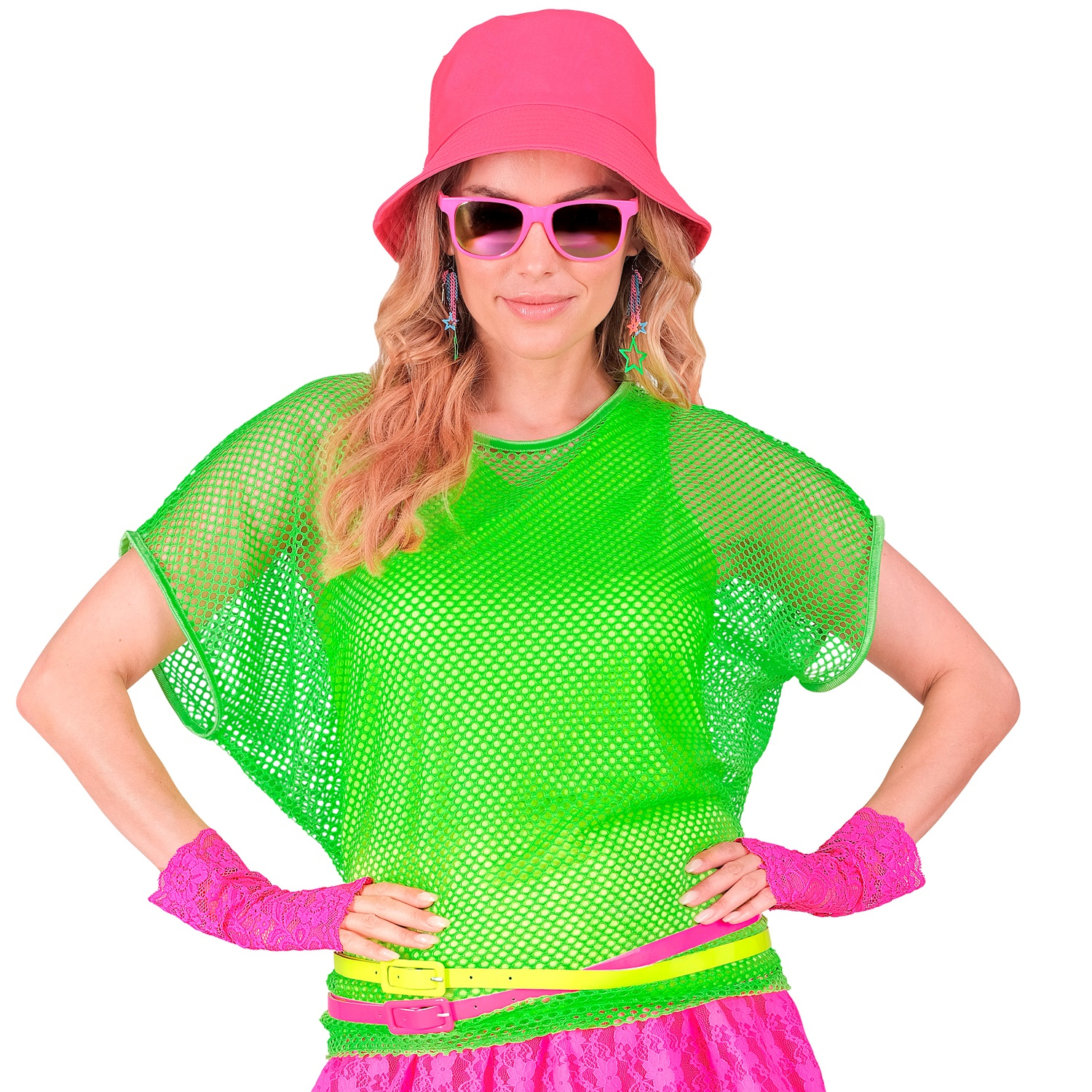 NEU Netz-Shirt kurzarm, neon-grn, Einheitsgre Bild 2