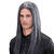 NEU Dream-Hair-Percke Mnner-Langhaar, silbergrau