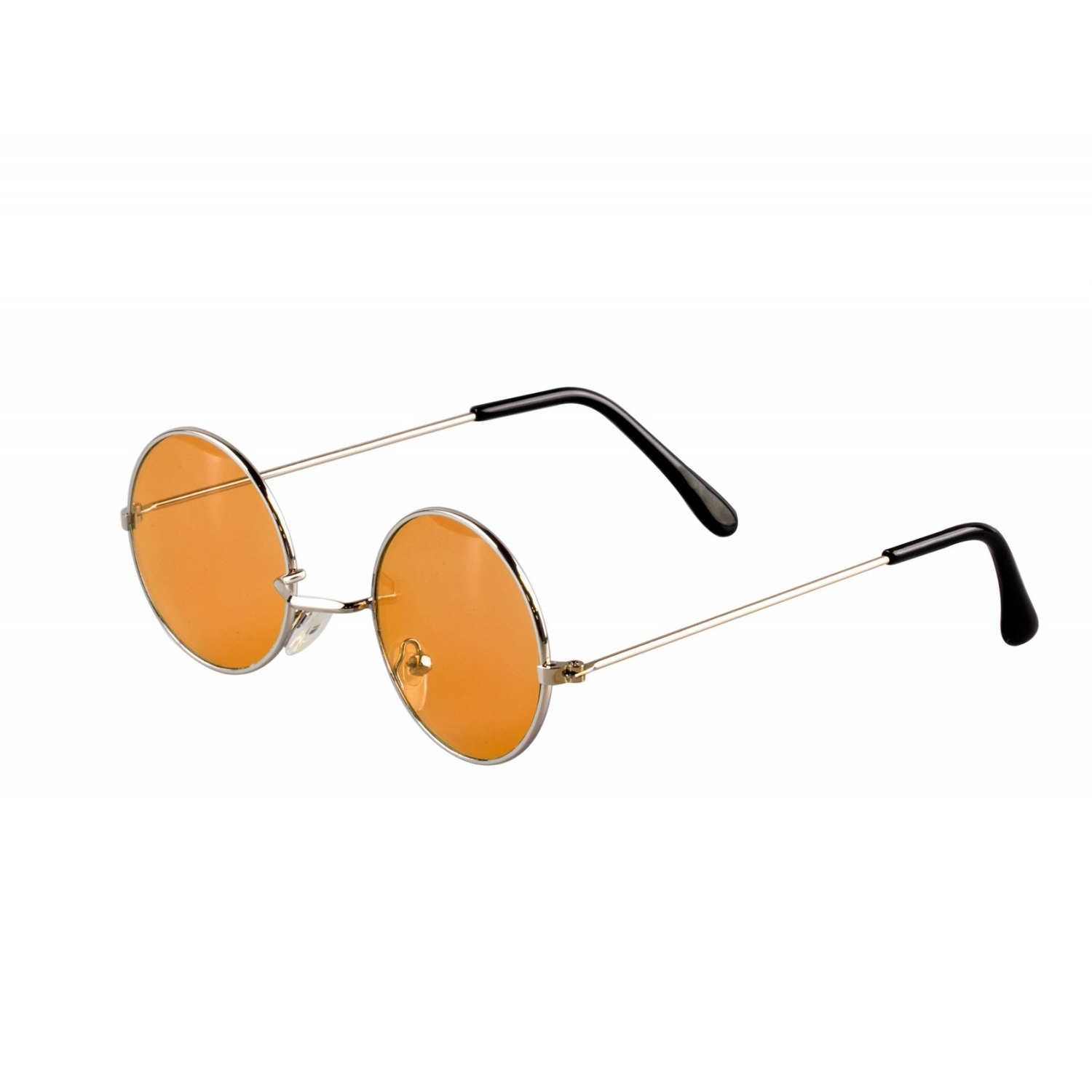 Brille Hippie, runde, orange Glser aus Metall - Orange