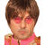 Brille Hippie, runde, rosa Glser aus Metall