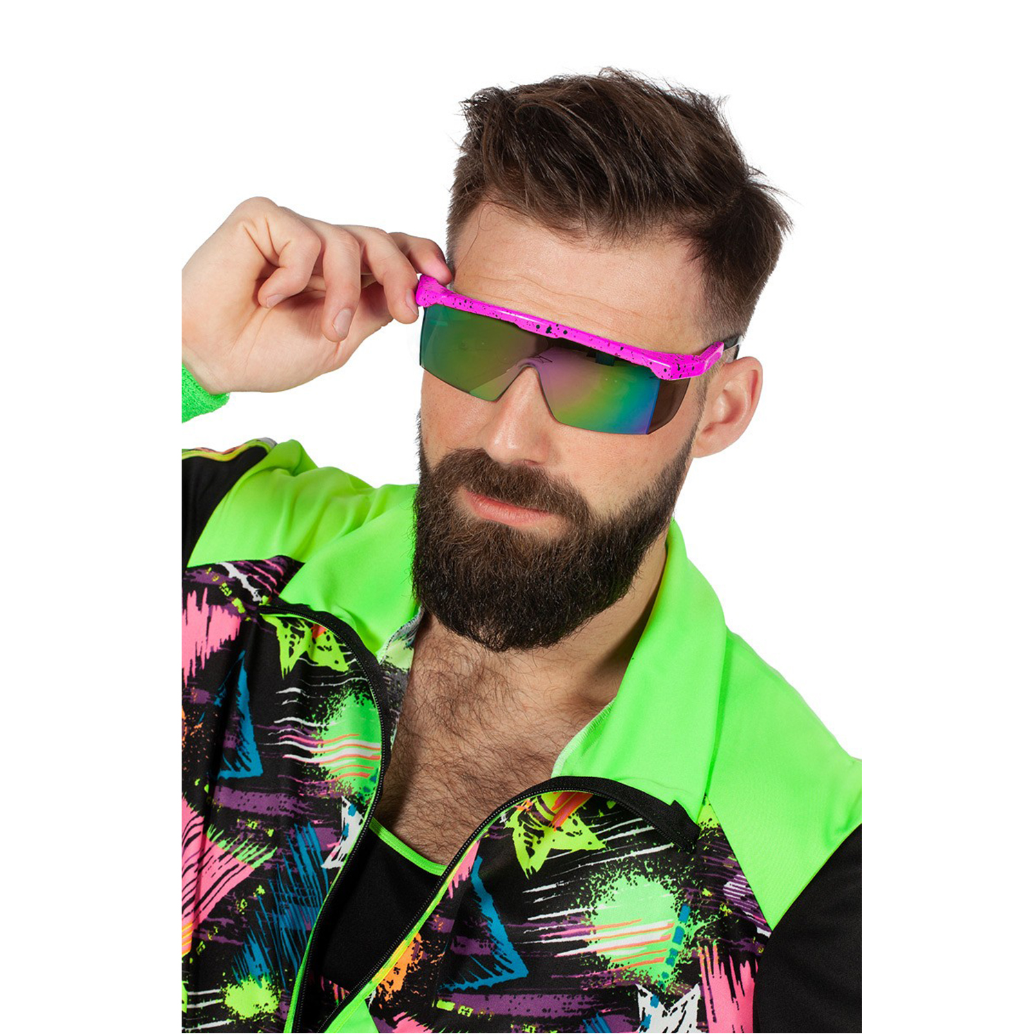 NEU Brille 80ies, neon-rosa Bild 2