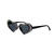 NEU Brille Herzform, mit Strasssteinen