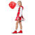 Kinder-Kostüm Cheerleader, rot-weiß, Gr. 116 Bild 2