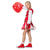 Kinder-Kostm Cheerleader, rot-wei, Gr. 116 Bild 2