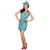 NEU Damen-Kostm Putzschrze mit Blumenmuster, Gr. 36