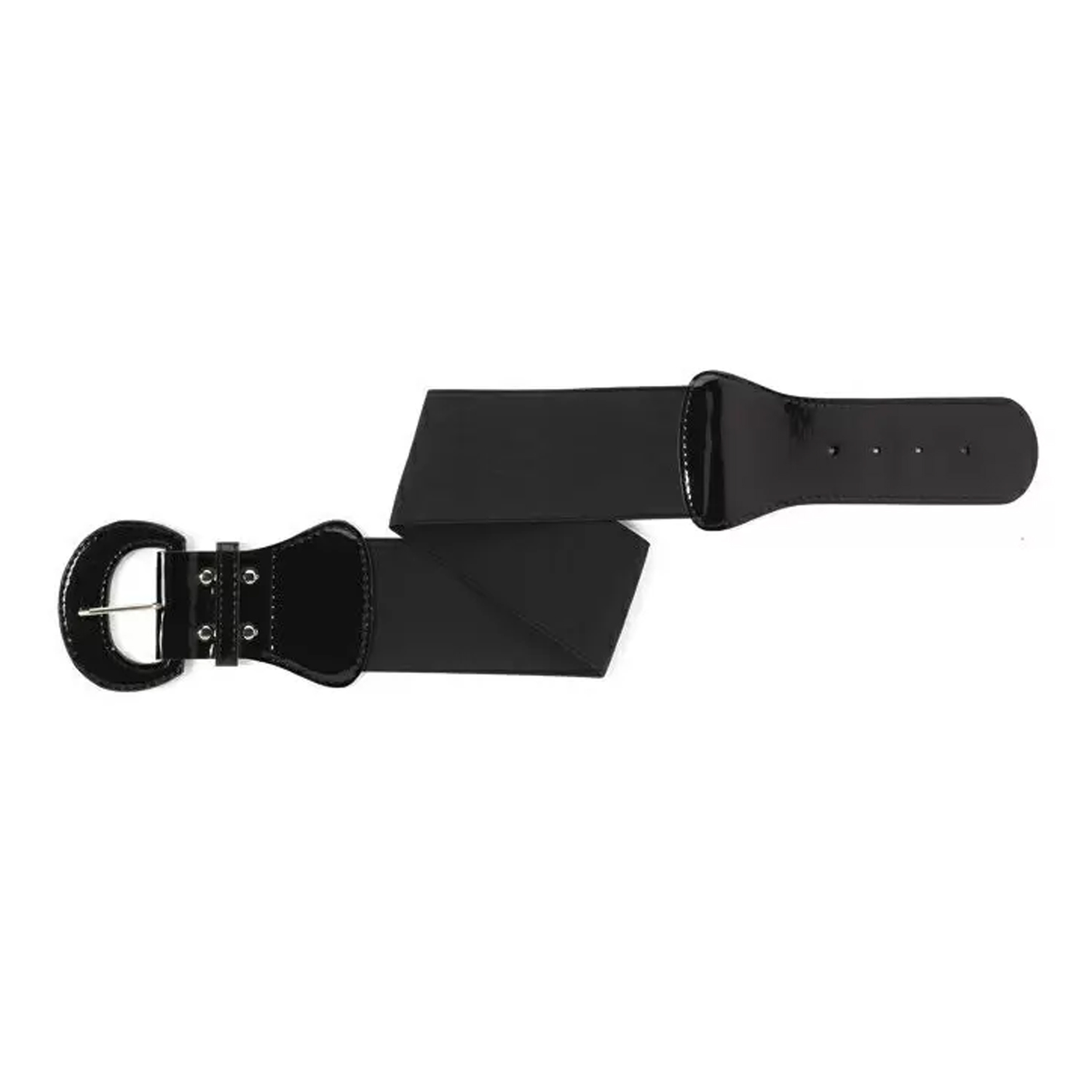 Grtel mit groer Schnalle, schwarz Bild 2