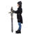NEU Kinder-Kostm Ritter mit Kapuze, schwarz-gold, Gr. 116 Bild 2
