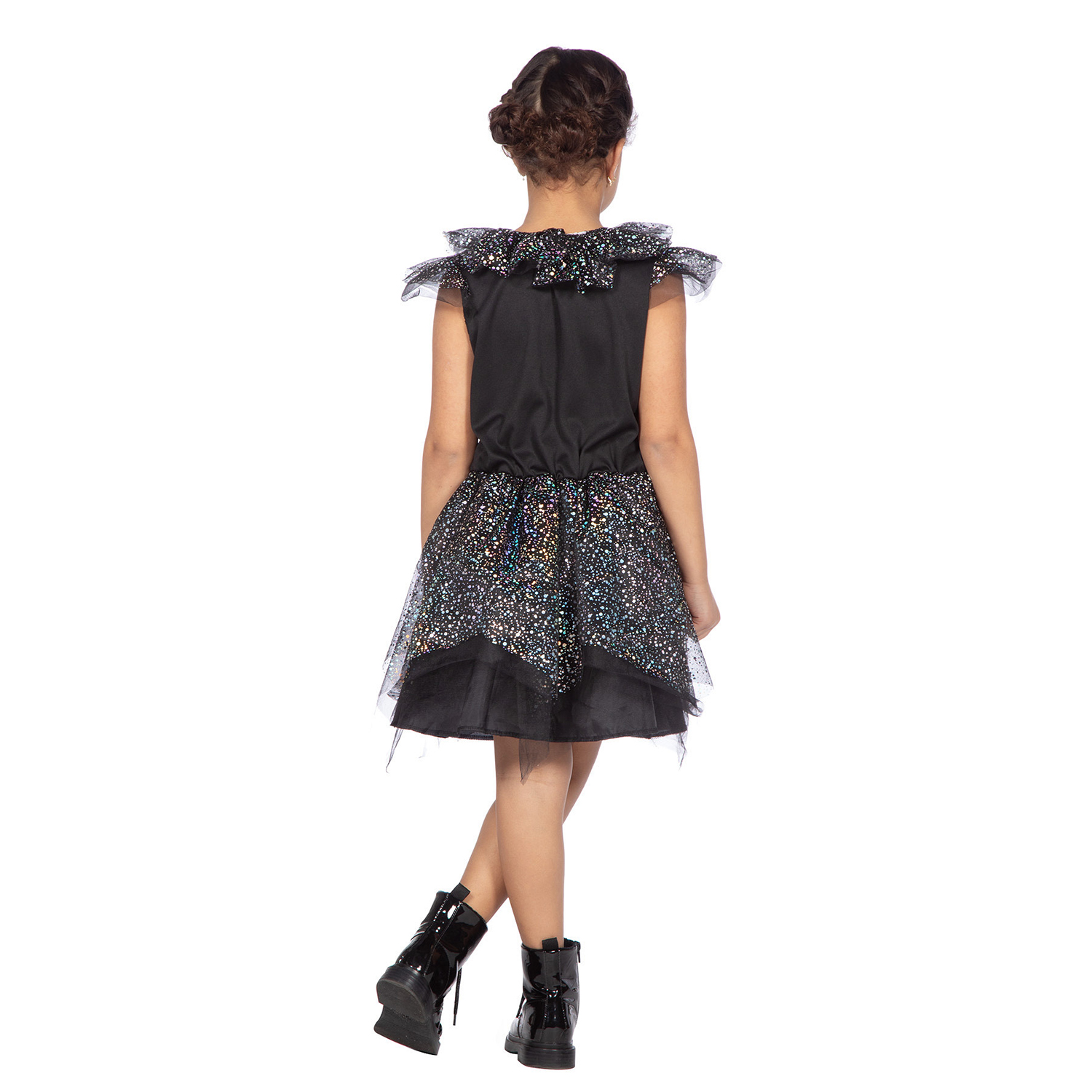 NEU Kinder-Kostm Skelett-Kleid mit Glitzersteinen, Gr. 104 Bild 3