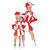 Kinder-Kostüm Tanzmariechen rot/weiß/gold Gr. 164 - Größe 164