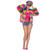 NEU Damen-Kostm Plsch-Jacke Rainbow, bunt, Gr. 36-38