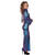 NEU Damen-Kostm 70er-Jahre Catsuit lila/blau, mit Stirnband, Gr. 36 Bild 2