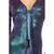 NEU Damen-Kostm 70er-Jahre Catsuit lila/blau, mit Stirnband, Gr. 36 Bild 4