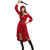 SALE Damen-Kostüm Vokuhila-Kleid, weinrot, Gr. 42