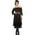 SALE Damen-Kostüm Vokuhila-Kleid, schwarz, Gr. 44 Bild 2