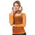 Damen-Netz-Shirt, orange, Einheitsgre - Orange