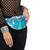 NEU Bauchtasche 80er-Jahre Hologramm aqua-blau, mit Reiverschluss