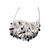 Tasche mit Pailletten, silber