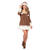 Damen-Kostm Minikleid Eskimo m. Kapuze, Gr. S