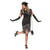 Damen-Kostüm Charleston de Luxe, schwarz, Gr. 46