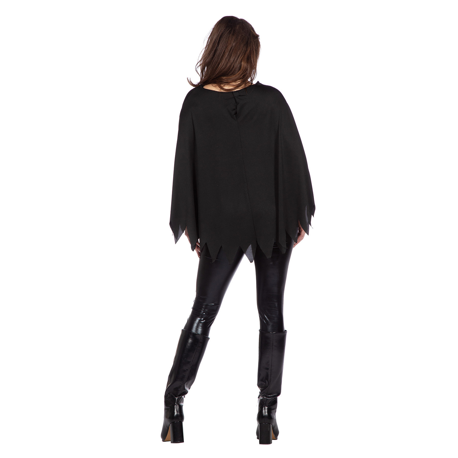 NEU Damen-Kostm Poncho Skelett mit Glitzersteinen, Einheitsgre Bild 3