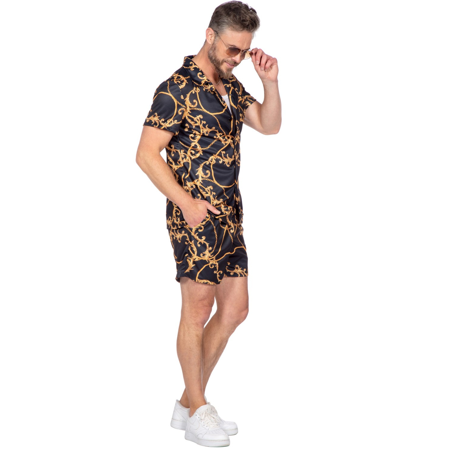 NEU Herren-Kostm Festival-Set schwarz-gold, Gr. S Bild 2