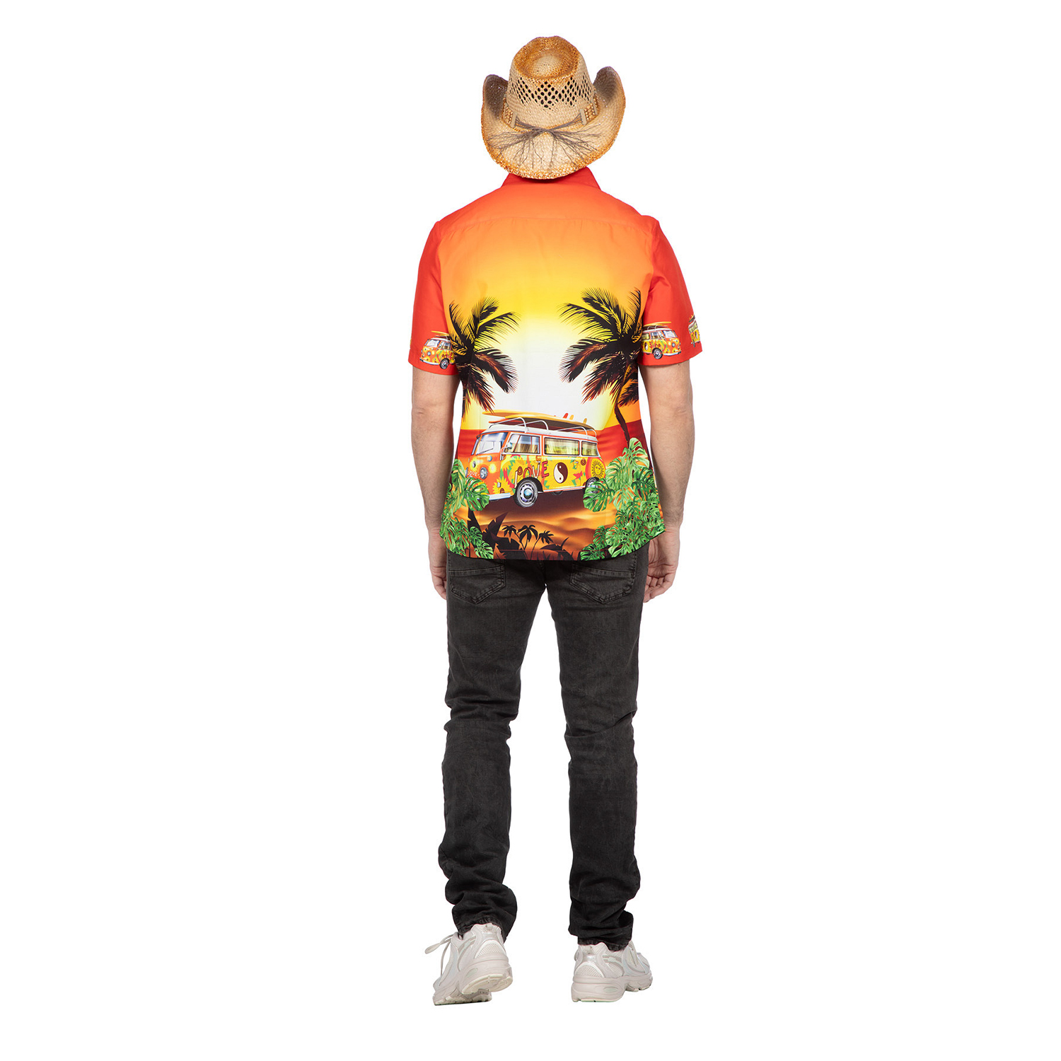 NEU Herren-Kostm Hawaii-Hemd Hippie-Van, bunt, Gr. S Bild 3