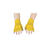 Handschuhe gestrickt, fingerlos, gelb