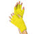 NEU Handschuhe gestrickt, fingerlos, neon-gelb - Neon-Gelb