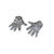 SALE Handschuhe mit Pailetten, silber