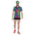NEU Herren-Kostm Neon-Hemd Leopard, neon-bunt, Gr. S