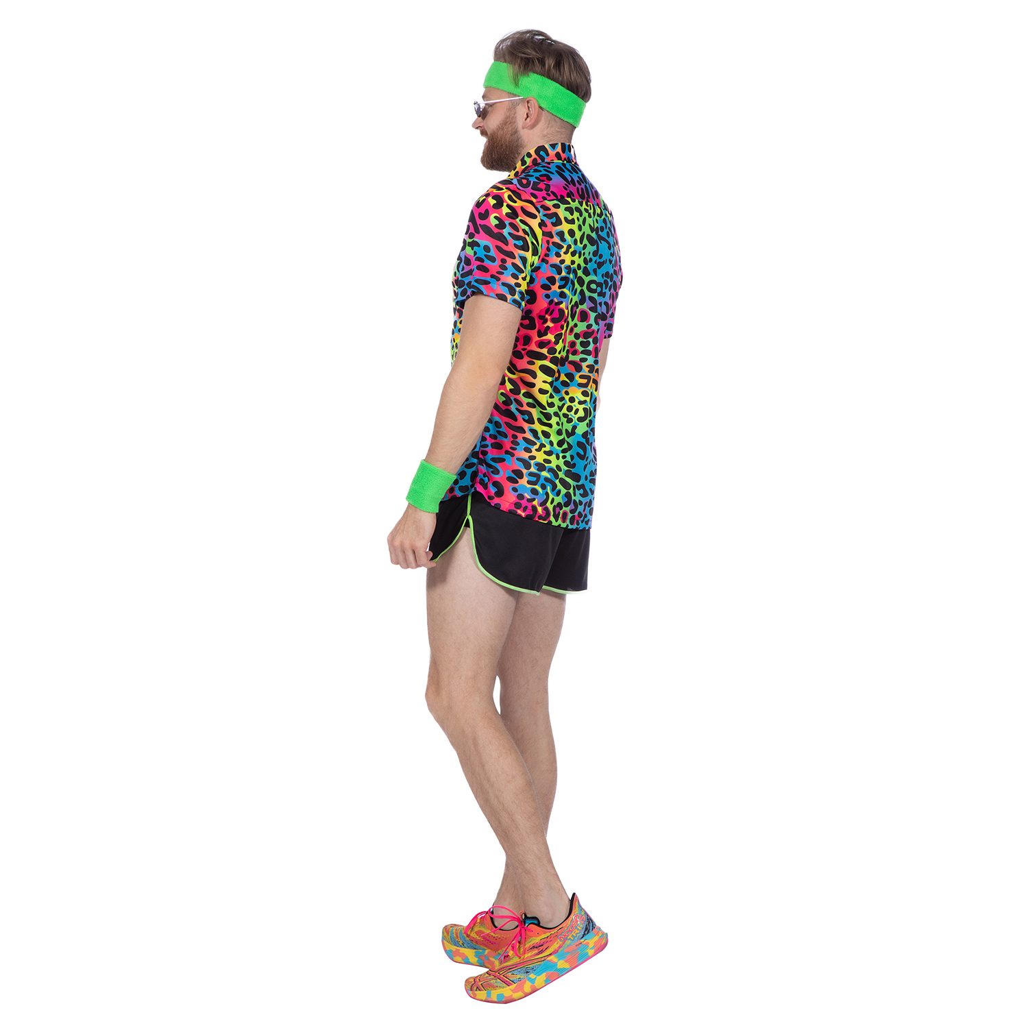 NEU Herren-Kostm Neon-Hemd Leopard, neon-bunt, Gr. S Bild 2