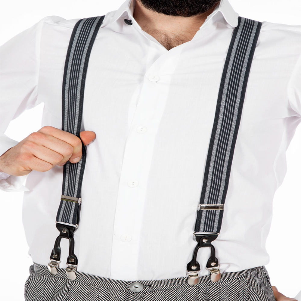 Hosentrger 20er-Jahre, schwarz-wei gestreift, Rockabilly Bild 2