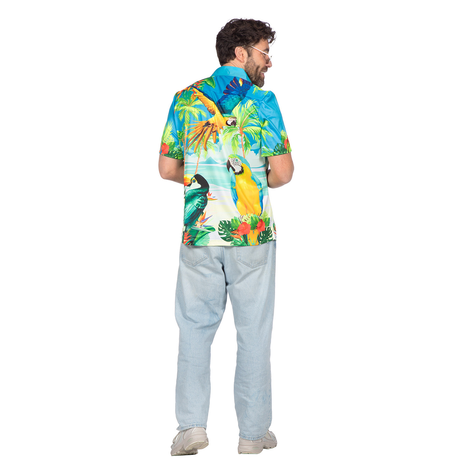 NEU Herren-Kostm Hawaii-Hemd Papagei, bunt, Gr. S Bild 3