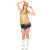 NEU Damen-Kostm Party-Top metallisch mit Fransen und Pailletten, gold, Gr. S/M