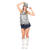 NEU Damen-Kostm Party-Top metallisch mit Fransen und Pailletten, silber, Gr. S/M