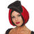 SALE Hut Mini-Dreispitz Pirat mit Haarclip schwarz