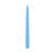 Getauchte glatte Tafel-Kerze, spitz zulaufend, ca. Höhe: 250mm, Ø 25mm, Farbe: Himmelblau - Himmelblau