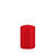 Getauchte glatte Stumpen-Kerzen, ca. Höhe: 80mm, Ø 50mm, Farbe: Rot - Rot