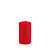 SALE Getauchte glatte Stumpen-Kerze, ca. Hhe: 130mm,  70mm, Farbe: Rot