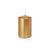 Getauchte glatte Stumpen-Kerzen, ca. Höhe: 80mm, Ø 50mm, Farbe: Gold - Gold