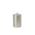 Getauchte glatte Stumpen-Kerze, ca. Höhe: 100mm, Ø 60mm, Farbe: Silber - Silber