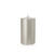 Getauchte glatte Stumpen-Kerze, ca. Höhe: 130mm, Ø 70mm, Farbe: Silber - Silber
