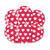 Luftballon Polka Hearts, Rot, 6 Stk.